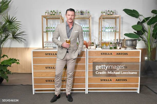 Actor Luke Evans introduces "Stellaspace" at Inscape on August 9, 2018 in New York City.