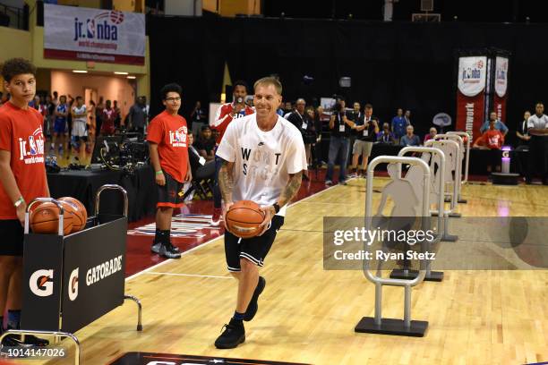 Jason Williams dribbles the ball during the Gatorade Skills Challenge at Jr. NBA World Championship Tournament at ESPN Wide World of Sports Complex...