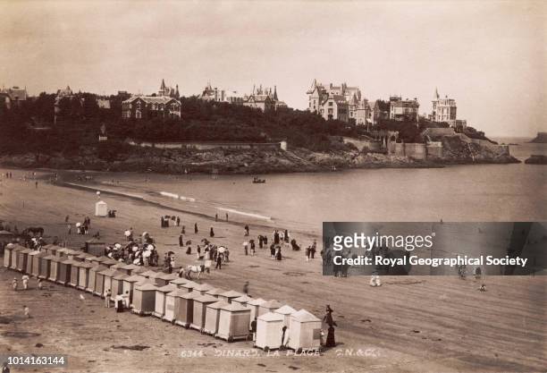 Dinard - the beach, Original title written in French on photograph 'Dinard. La Plage'. There is no official date for this image, possibly taken c....