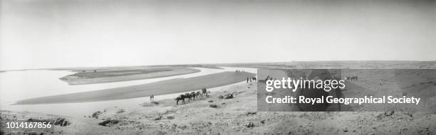 Gertrude Bell's camp on the Tigris, Samarra, Iraq, 1909.