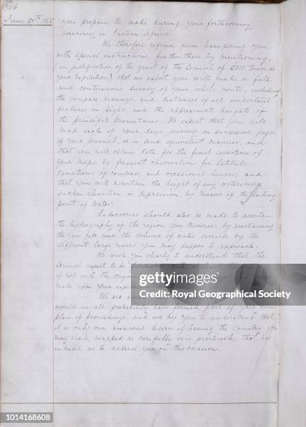 Minutes from the committee appointed to furnish instructions to Doctor Livingstone, Extract from the committee minutes to Livingstone prior to his...