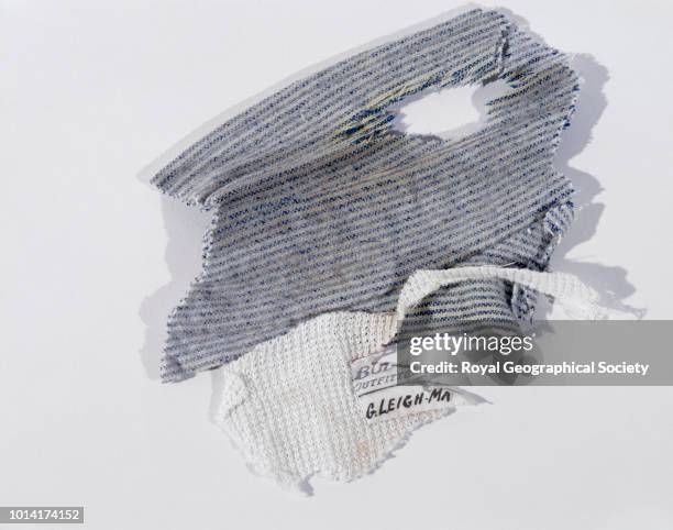 Garment fragment , George Mallory and Andrew Irvine famously disappeared en route to the summit of Mount Everest on 8th June 1924. Mallory's body was...