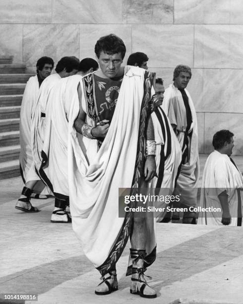 Welsh actor Richard Burton as Mark Antony in the historical epic 'Cleopatra', 1963.