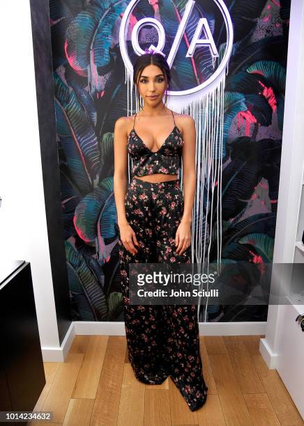 Music Producer and DJ Chantel Jeffries attends Quay Australia Blue Light Launch hosted by Music Producer + DJ Chantel Jeffries on August 9, 2018 in...