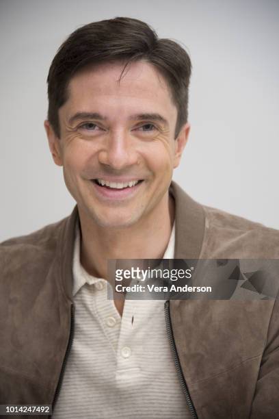 Topher Grace at the "BlacKkKlansman" Press Conference at the Four Seasons Hotel on August 8, 2018 in Beverly Hills, California.