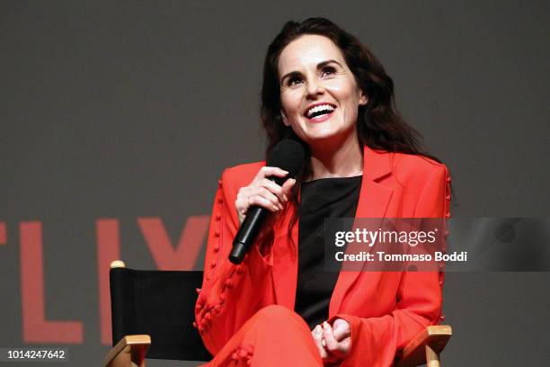 Michelle Dockery attends the Netflix Celebrates 12 Emmy Nominations For "Godless" at DGA Theater on August 9, 2018 in Los Angeles, California.