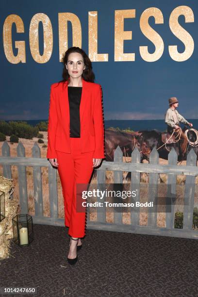 Michelle Dockery attends the Netflix Celebrates 12 Emmy Nominations For "Godless" at DGA Theater on August 9, 2018 in Los Angeles, California.