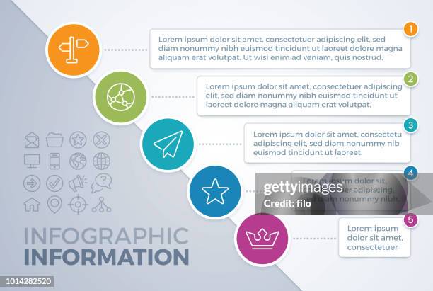 對角線五項圖表 - concepts & topics 幅插畫檔、美工圖案、卡通及圖標