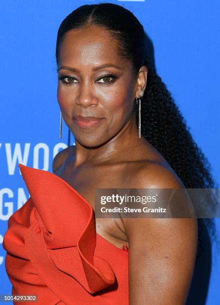 Regina King arrives at the Hollywood Foreign Press Association's Grants Banquet at The Beverly Hilton Hotel on August 9, 2018 in Beverly Hills,...