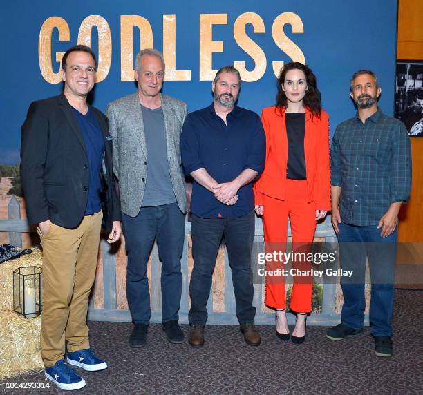 Composer Carlos Rafael Rivera, Executive Producer Casey Silver, Writer/Director Scott Frank, Actress Michelle Dockery and Cinematographer Steven...