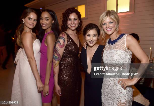 Debby Ryan, Erinn Westbrook, Lauren Gussis, Irene Choi and Arden Myrin attend the after party for the Season 1 premiere of Netflix's "Insatiable" on...