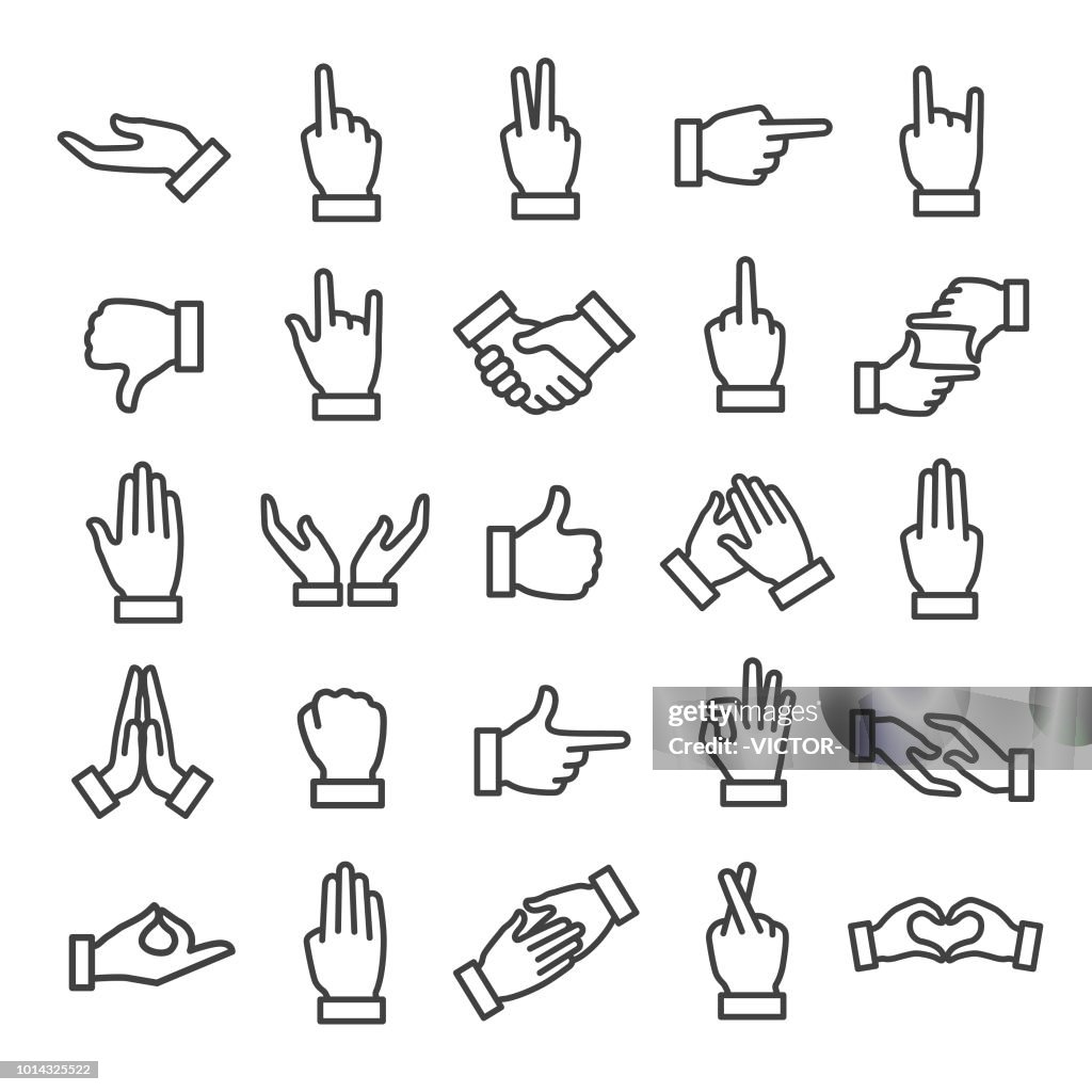 Gesture Icons Set - Smart Line Series