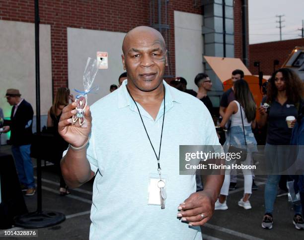 Mike Tyson attends the Athletes vs Cancer Smoke4aCure Event on August 9, 2018 in Inglewood, California.