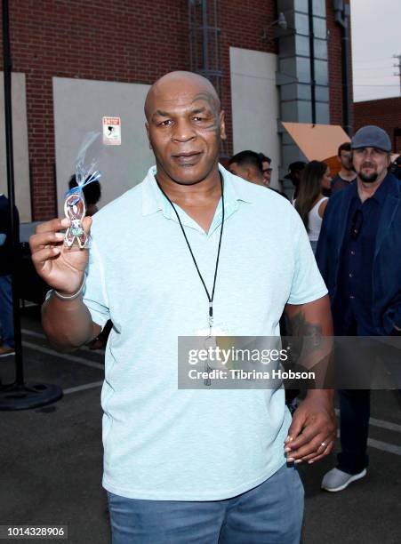 Mike Tyson attends the Athletes vs Cancer Smoke4aCure Event on August 9, 2018 in Inglewood, California.