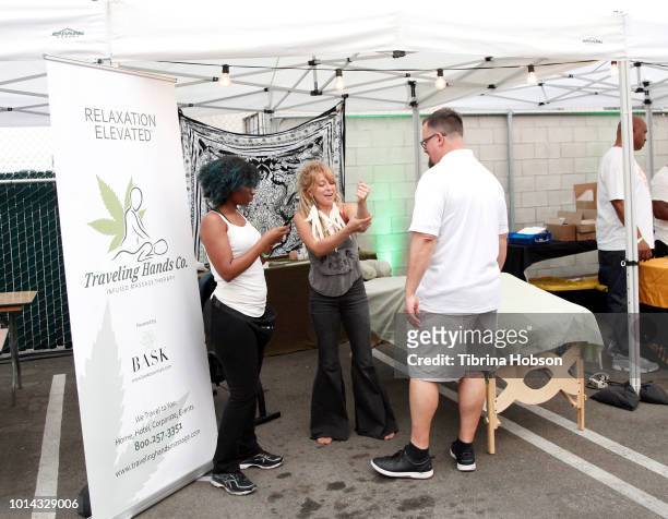 Guests attend the Athletes vs Cancer Smoke4aCure Event on August 9, 2018 in Inglewood, California.
