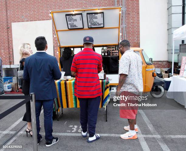 Guests attend the Athletes vs Cancer Smoke4aCure Event on August 9, 2018 in Inglewood, California.