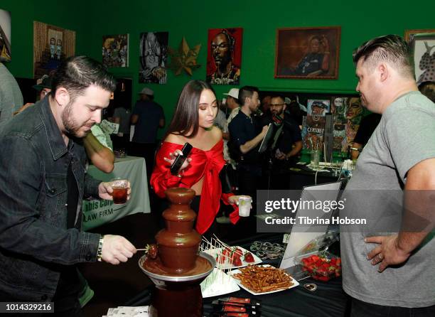 Guests attend the Athletes vs Cancer Smoke4aCure Event on August 9, 2018 in Inglewood, California.