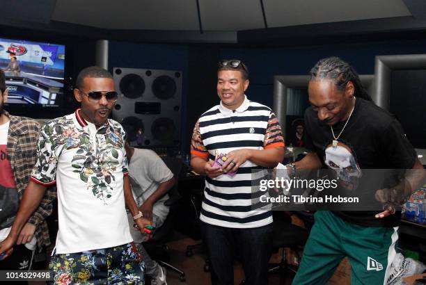 Snoop Dogg attends the Athletes vs Cancer Smoke4aCure Event on August 9, 2018 in Inglewood, California.