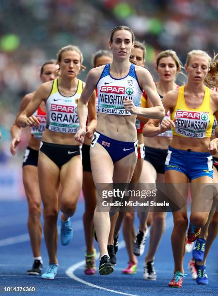 Laura Weightman of Great Britain competes in the Women's 1,500m Qualifying during day four of the 24th European Athletics Championships at...