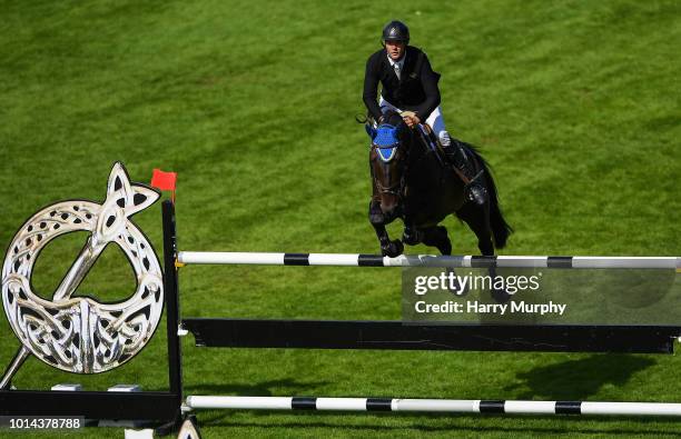 Dublin , Ireland - 10 August 2018; Vincent Byrne of Ireland competing on Ganturano during the International 7 and 8 Year Olds during the StenaLine...