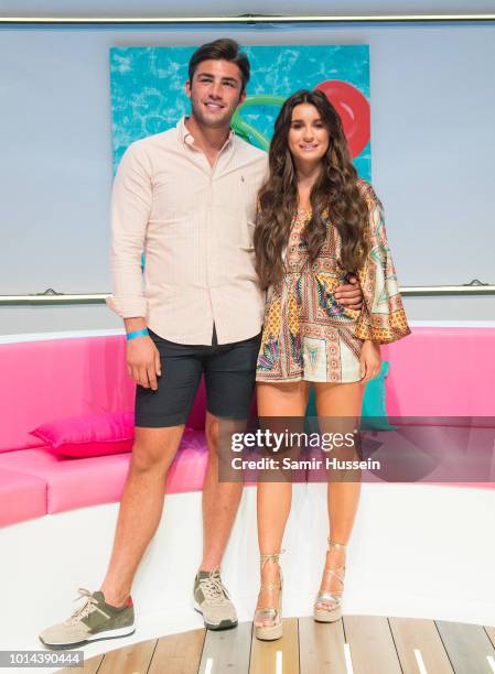 Jack Fincham and Dani Dyer during the 'Love Island Live' photocall at ICC Auditorium on August 10, 2018 in London, England.