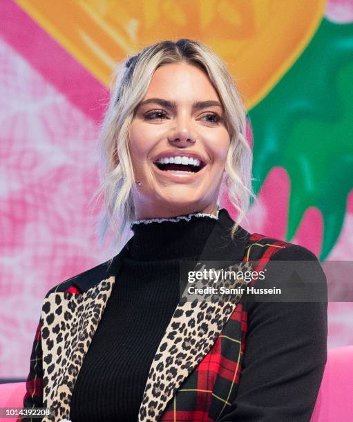 Megan Barton Hanson during the 'Love Island Live' photocall at ICC Auditorium on August 10, 2018 in London, England.