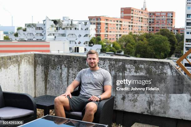 Linus Persson new player of Ivry during a photoshoot on August 10, 2018 in Ivry-sur-Seine, France.