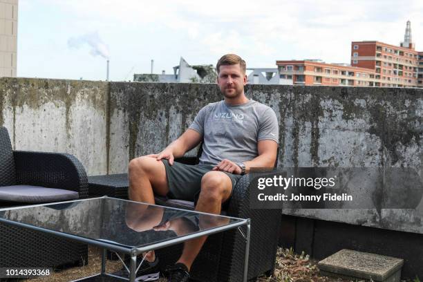 Linus Persson new player of Ivry during a photoshoot on August 10, 2018 in Ivry-sur-Seine, France.