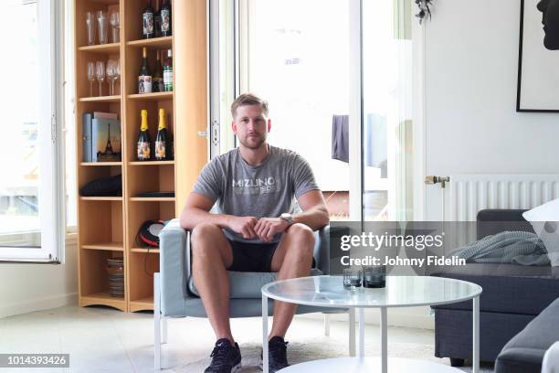 Linus Persson new player of Ivry during a photoshoot on August 10, 2018 in Ivry-sur-Seine, France.