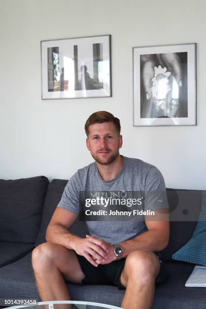 Linus Persson new player of Ivry during a photoshoot on August 10, 2018 in Ivry-sur-Seine, France.