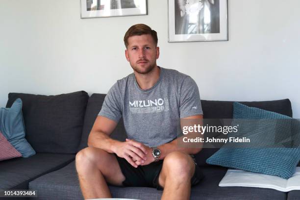 Linus Persson new player of Ivry during a photoshoot on August 10, 2018 in Ivry-sur-Seine, France.