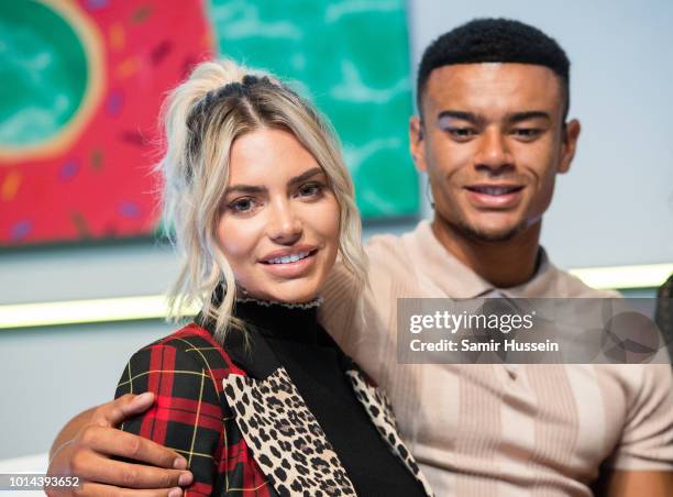 Megan Barton Hanson and Wes Nelson during the 'Love Island Live' photocall at ICC Auditorium on August 10, 2018 in London, England.