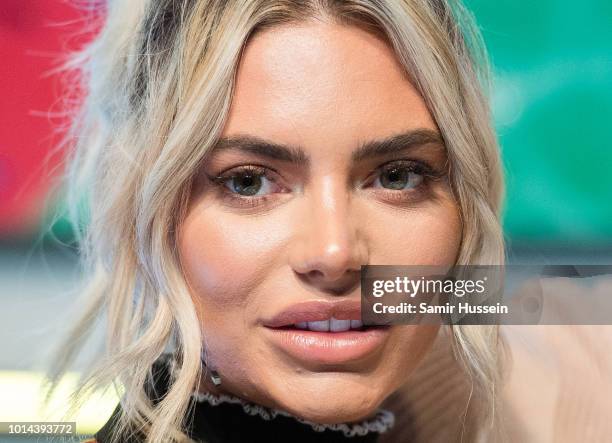 Megan Barton Hanson during the 'Love Island Live' photocall at ICC Auditorium on August 10, 2018 in London, England.