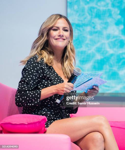 Caroline Flack during the 'Love Island Live' photocall at ICC Auditorium on August 10, 2018 in London, England.