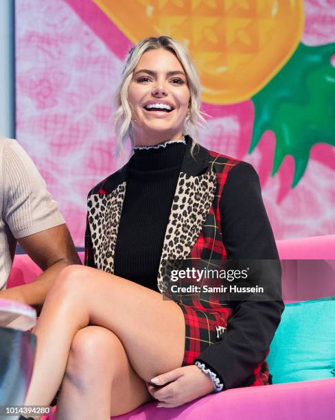 Megan Barton Hanson during the 'Love Island Live' photocall at ICC Auditorium on August 10, 2018 in London, England.