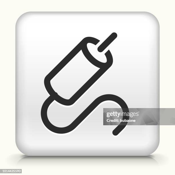 coaxial cable plug icon - coaxial cable stock illustrations
