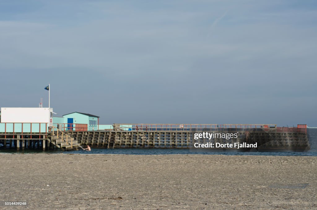 Badeanstalten Helgoland on a sunny Winter day