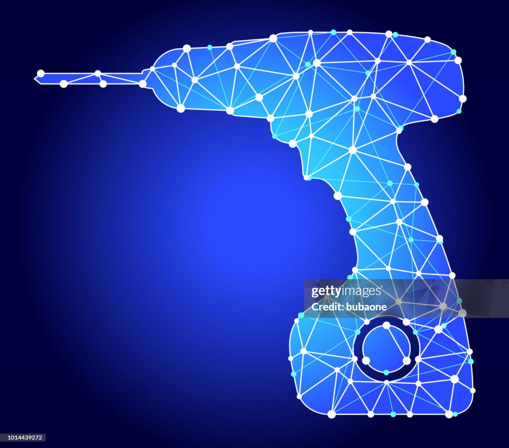 Drill Blue Triangle Node Vector Pattern