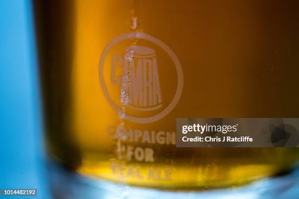 Half pint of beer during the Great British Beer Festival at Olympia Exhibition Centre on August 10, 2018 in London, England. The five day festival...