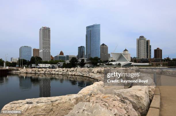 The Milwaukee Skyline in Milwaukee, Wisconsin on July 31, 2018.