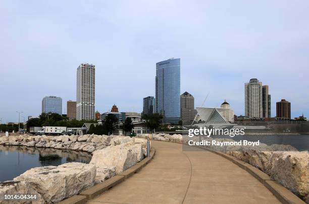 The Milwaukee Skyline in Milwaukee, Wisconsin on July 31, 2018.