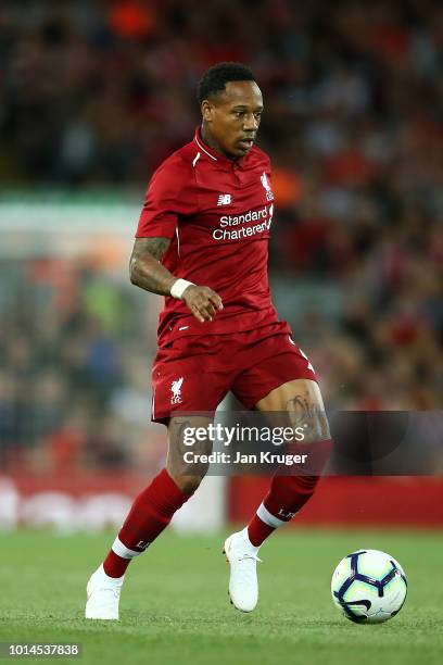 Nathaniel Clyne of Liverpool during the friendly match between Liverpool and Torino at Anfield on August 7, 2018 in Liverpool, England.