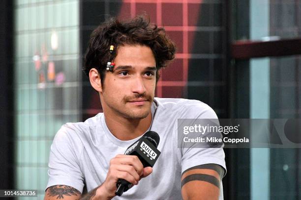 Musician/Actor Tyler Posey of the band PVMNTS visits Build Studio on August 10, 2018 in New York City.