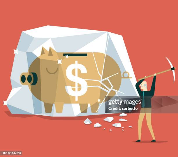 frozen assets - senior men - old man hitting stock illustrations