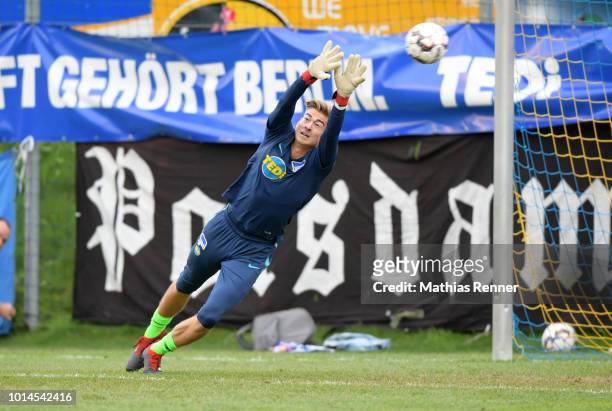 Jonathan Klinsmann of Hertha BSC before the test match between Hertha BSC and Aiginiakos FC at the Athletic Area Schladming on august 10, 2018 in...