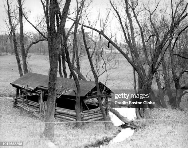 Structure at Brook Farm in the West Roxbury neighborhood of Boston is pictured circa December 1932.