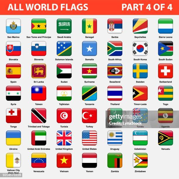 Flags In Order All World Flags In Alphabetical Order Part 4 Of 4 High-Res Vector ...