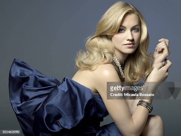 Actress Yvonne Strahovski poses at a portrait session for InStyle Magazine in New York, NY on December 1, 2008. .