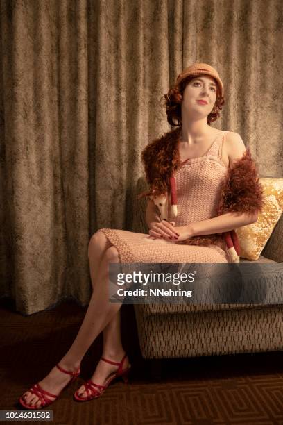 1920s flapper - roaring 20s stock pictures, royalty-free photos & images