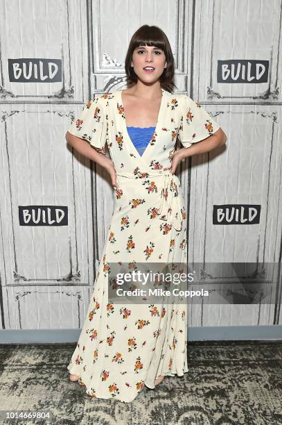 Actress Alexandra Socha from the cast of Head Over Heels visits Build Studio on August 10, 2018 in New York City.